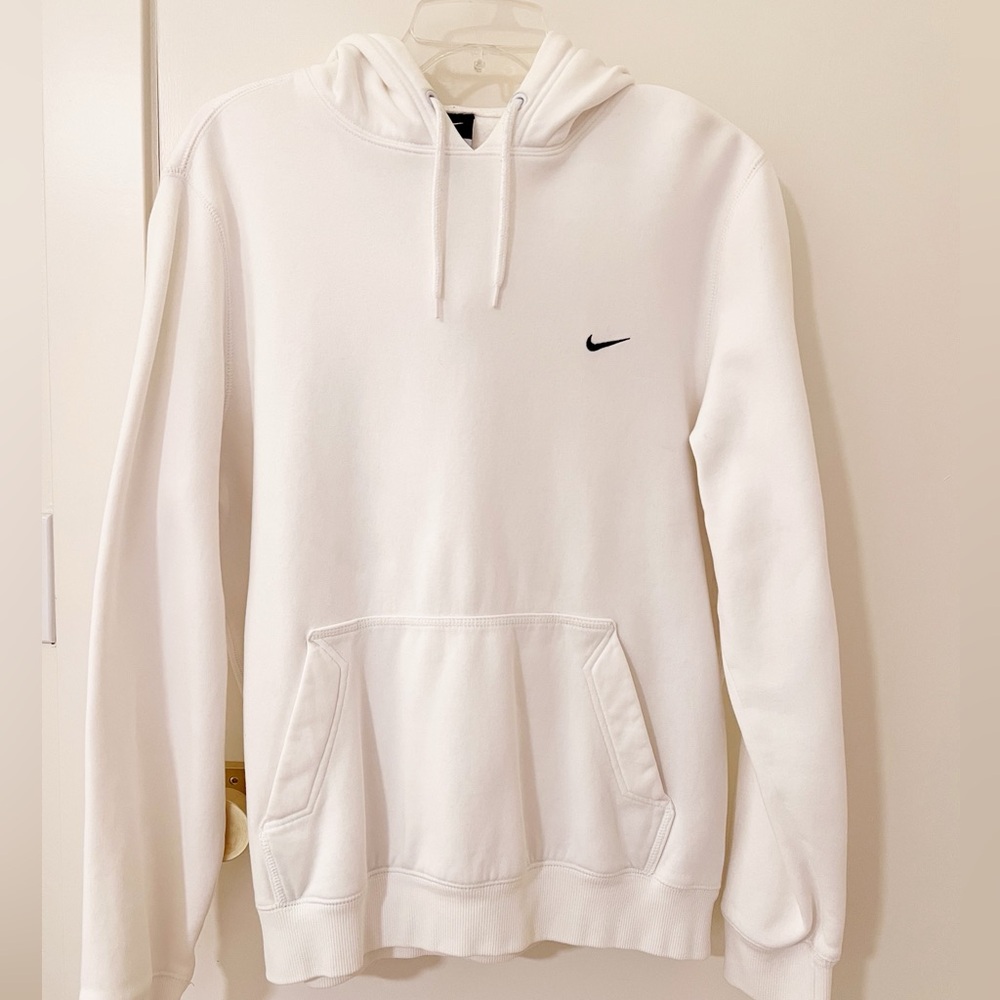 Vintage Nike Men's Classic White Hoodie Size Large